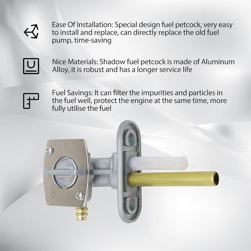 OXCANO Gas Fuel Shut Off Valve Petcock Switch Compatible with Yamaha TTR 90 125 225 230 250 Timberwolf Bear Tracker Big Bear 250 Grizzly Raptor Warrior Wolverine 350 Moto-4 - Image 3